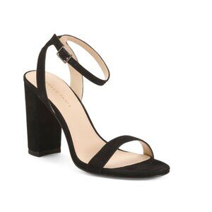 PELLE MODA Black Suede Brynn Heels